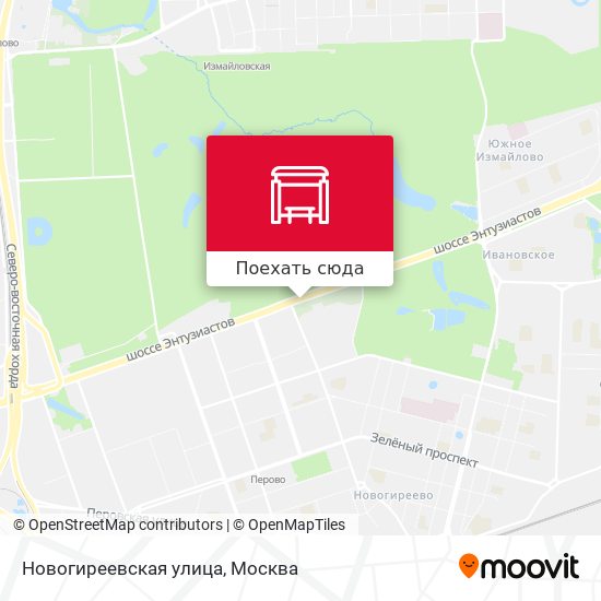 Карта Новогиреевская улица