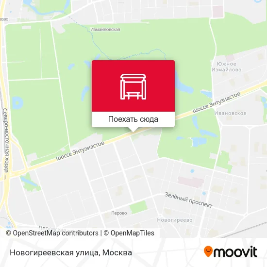 Карта Новогиреевская улица