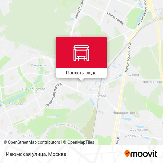 Карта Изюмская улица
