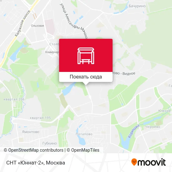 Карта СНТ «Юннат-2»