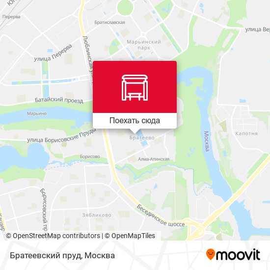 Карта Братеевский пруд