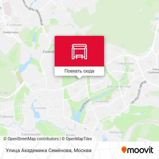 Карта Улица Академика Семёнова