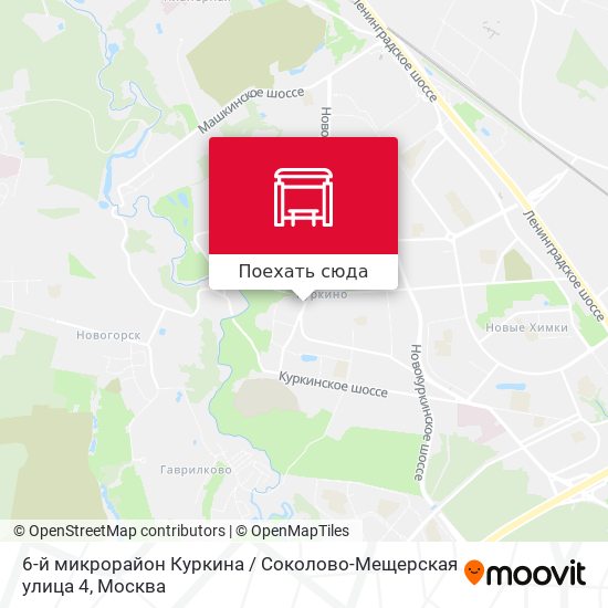 Карта 6-й микрорайон Куркина / Соколово-Мещерская улица 4