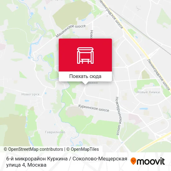 Карта 6-й микрорайон Куркина / Соколово-Мещерская улица 4