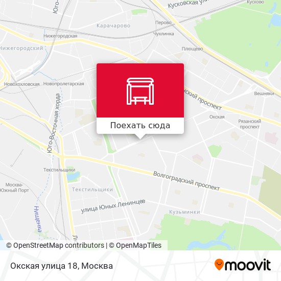 Москва, ул.Окская, д.26\3 показать на карте. Остановка 18 школа