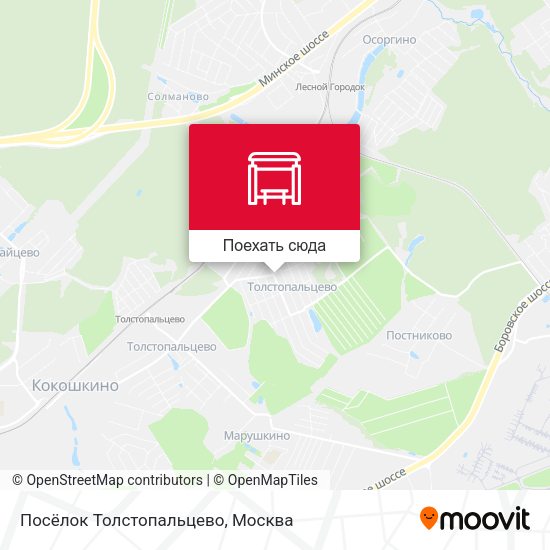 Карта Посёлок Толстопальцево