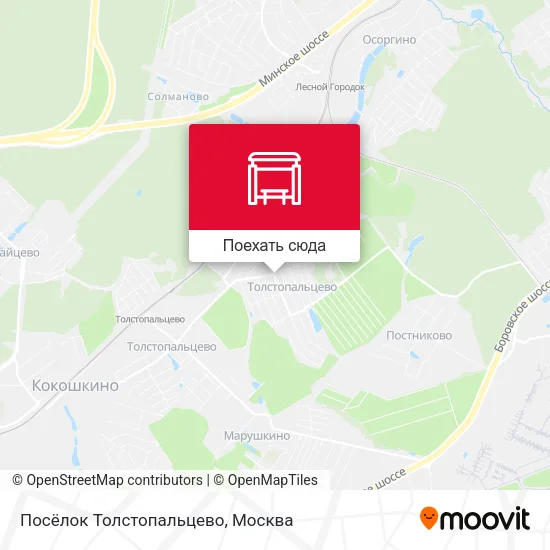 Карта Посёлок Толстопальцево