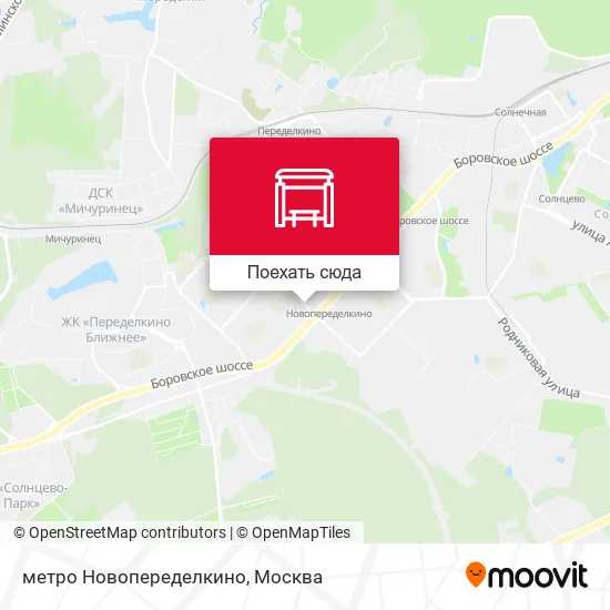 Карта метро Новопеределкино