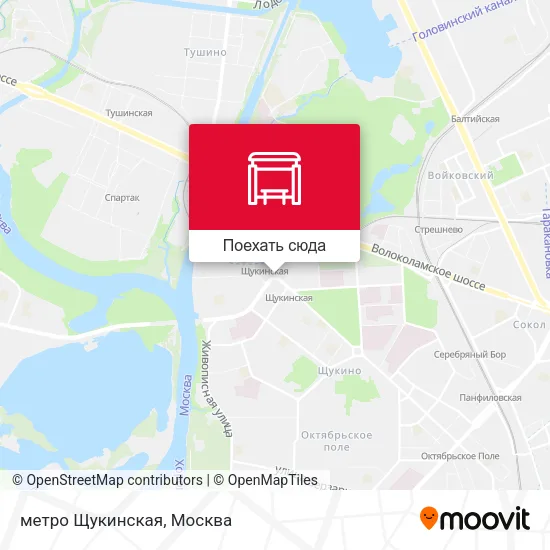 Карта метро Щукинская
