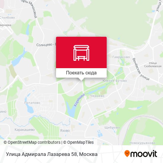 Карта Улица Адмирала Лазарева 58