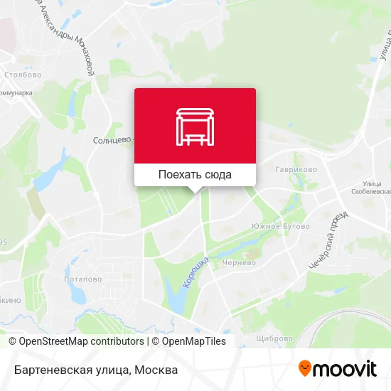Карта Бартеневская улица