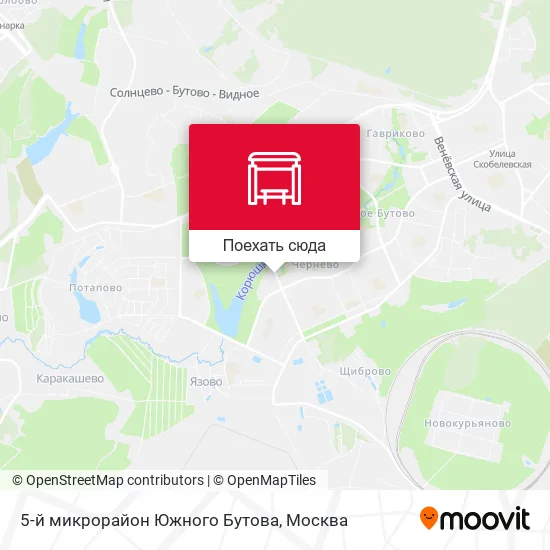 Карта 5-й микрорайон Южного Бутова