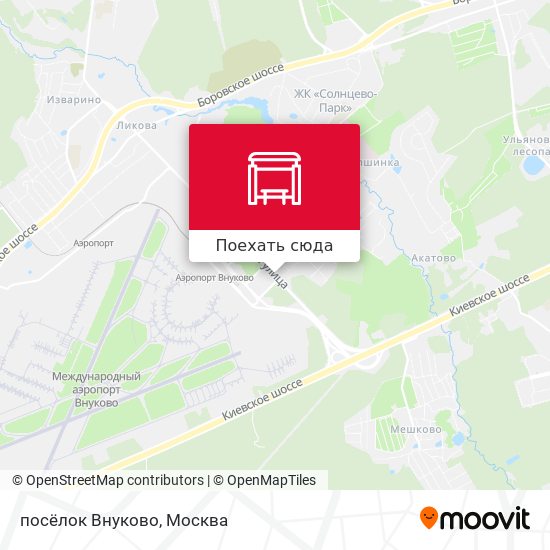 Карта посёлок Внуково