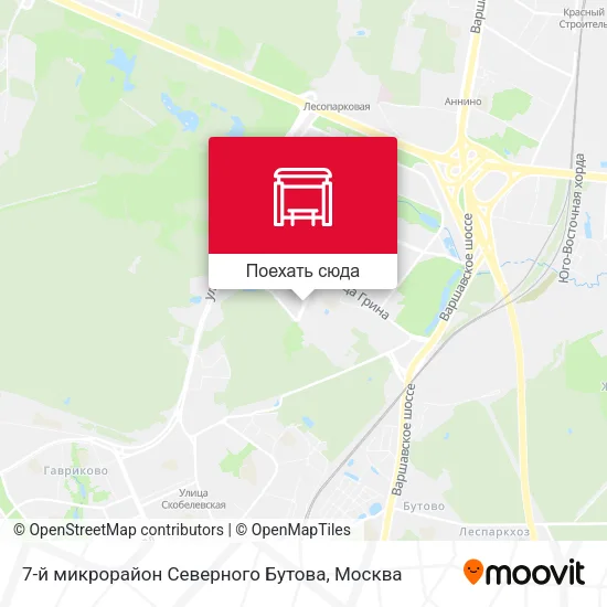 Карта 7-й микрорайон Северного Бутова