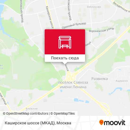 Карта Каширское шоссе (МКАД)