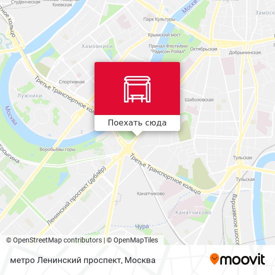 Карта метро Ленинский проспект