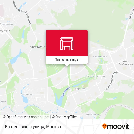 Карта Бартеневская улица