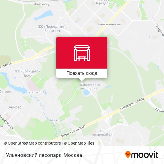 Карта Ульяновский лесопарк