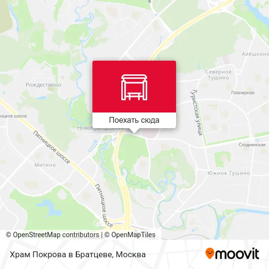 Карта Храм Покрова в Братцеве