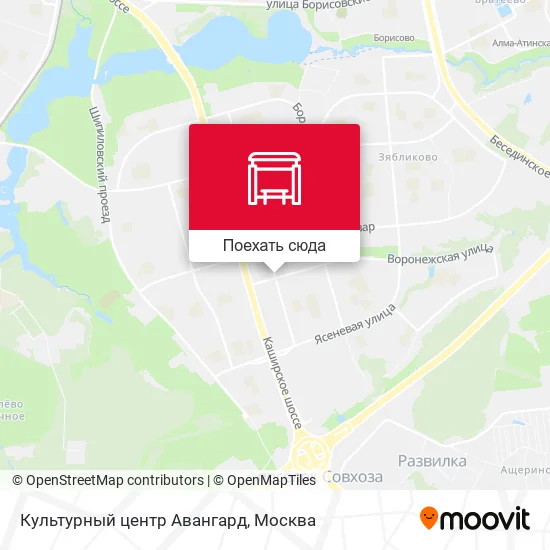 Карта Культурный центр Авангард