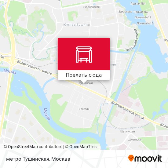 Карта метро Тушинская