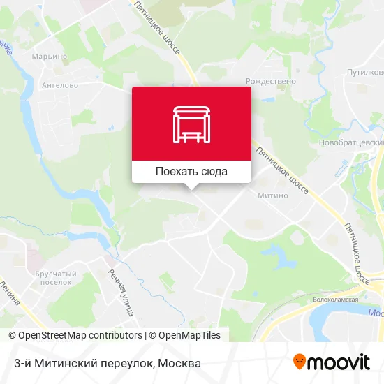 Карта 3-й Митинский переулок