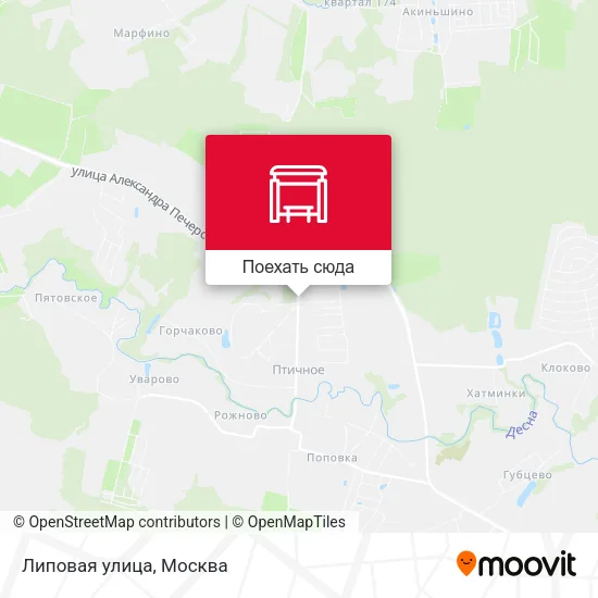 Карта Липовая улица