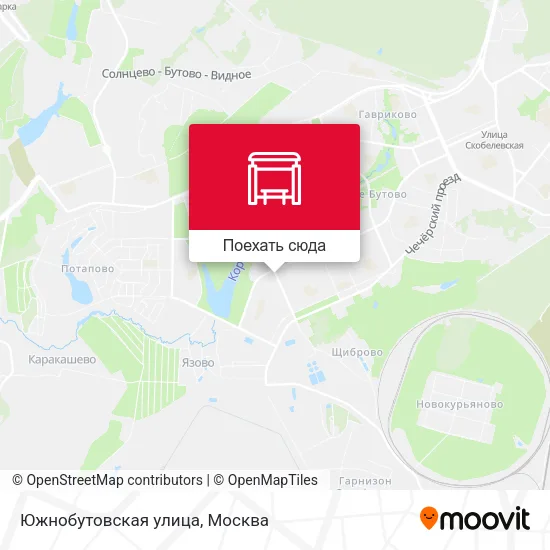 Карта Южнобутовская улица