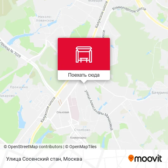 Карта Улица Сосенский стан