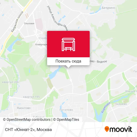 Карта СНТ «Юннат-2»