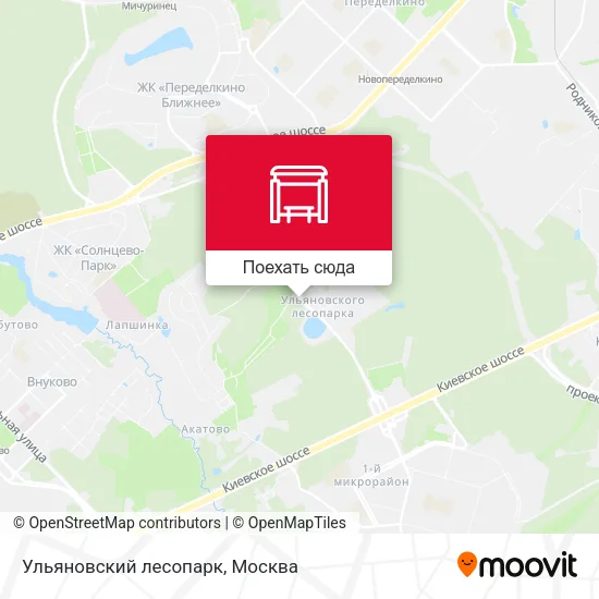 Карта Ульяновский лесопарк