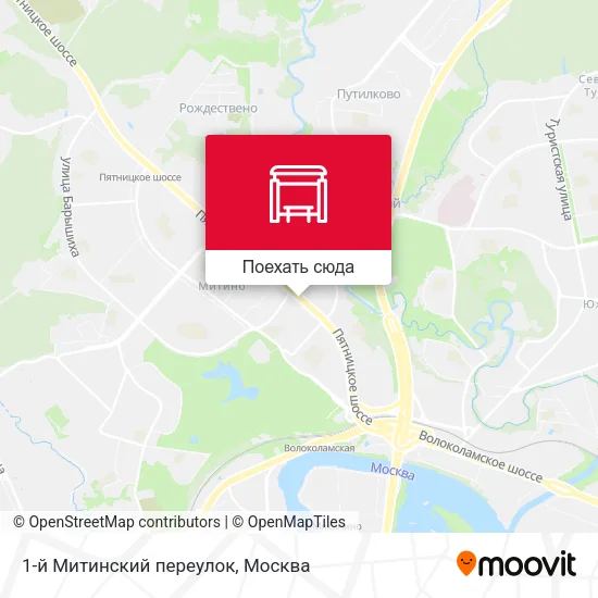 Карта 1-й Митинский переулок