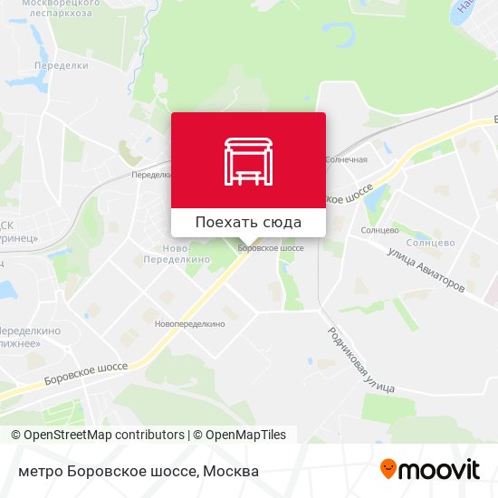 Карта метро Боровское шоссе