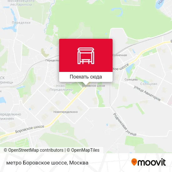 Карта метро Боровское шоссе