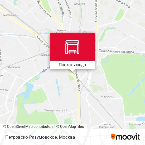 Карта Петровско-Разумовское