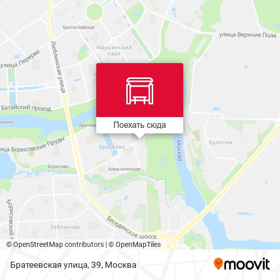 Карта Братеевская улица, 39