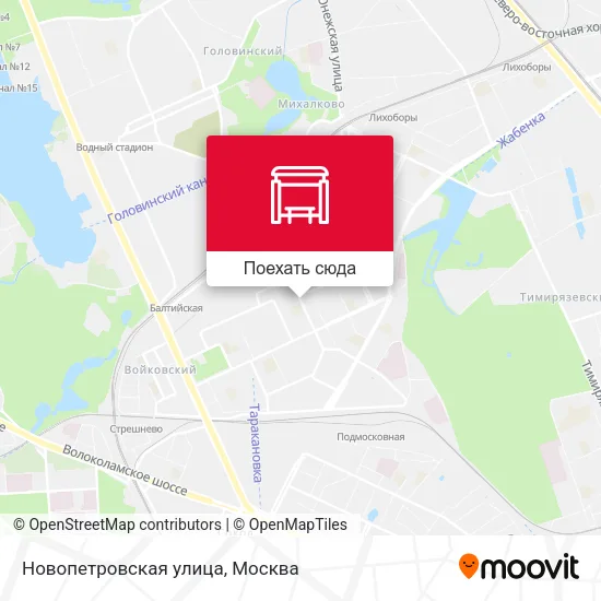 Карта Новопетровская улица