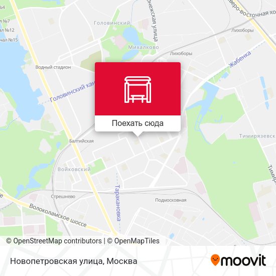 Карта Новопетровская улица