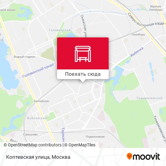 Карта Коптевская улица