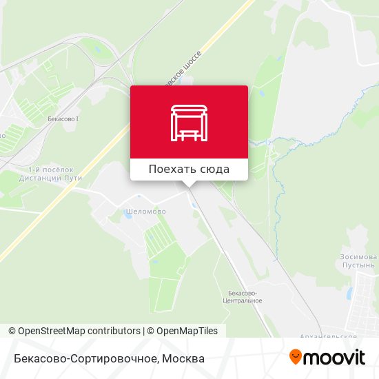 Карта Бекасово-Сортировочное