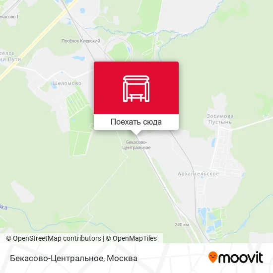 Карта Бекасово-Центральное