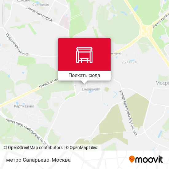 Карта метро Саларьево