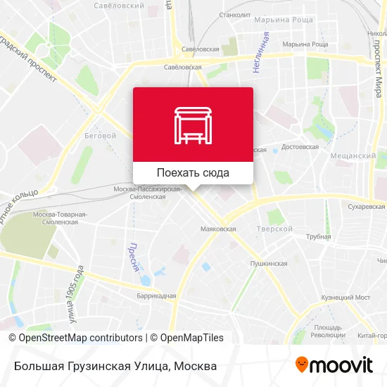 Карта Большая Грузинская Улица