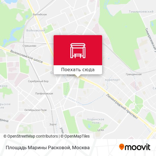 Карта Площадь Марины Расковой