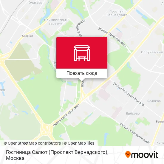 Карта Гостиница Салют (Проспект Вернадского)