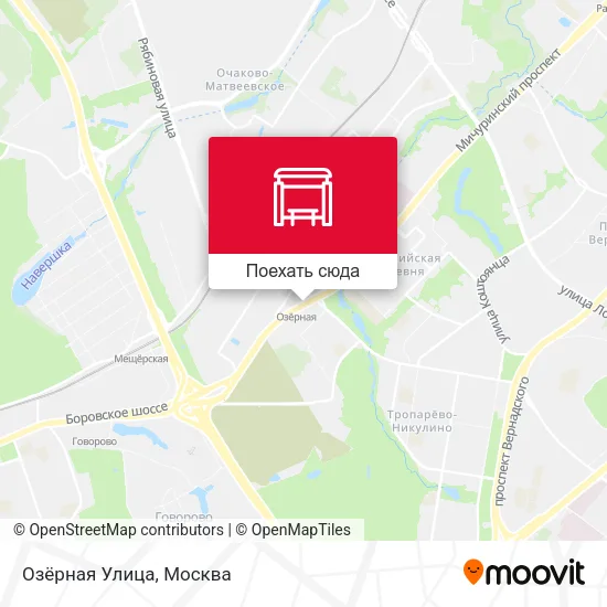 Карта Озёрная Улица