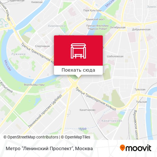 Карта Метро "Ленинский Проспект"
