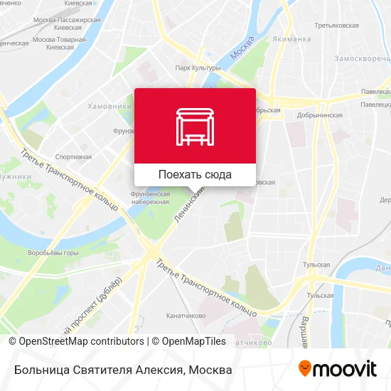 Карта Больница Святителя Алексия