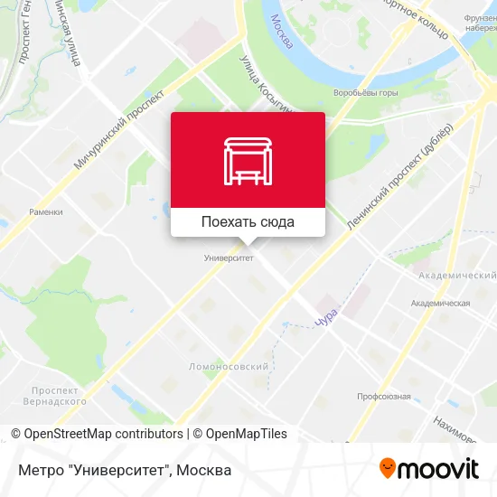 Карта Метро "Университет"