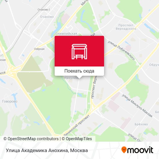 Карта Улица Академика Анохина